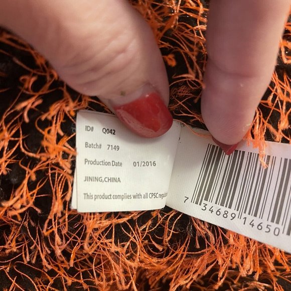 Kellytoy Large Gorilla Plush Sugar Loaf Monkey Orange Black 2016 Stuffed Animal - Picture 8 of 10